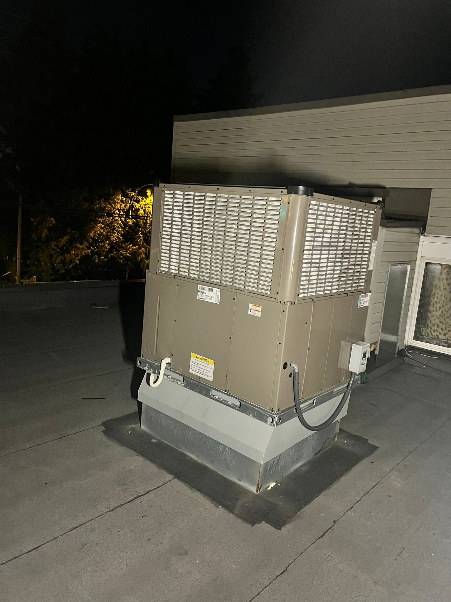 Rooftop HVAC setup