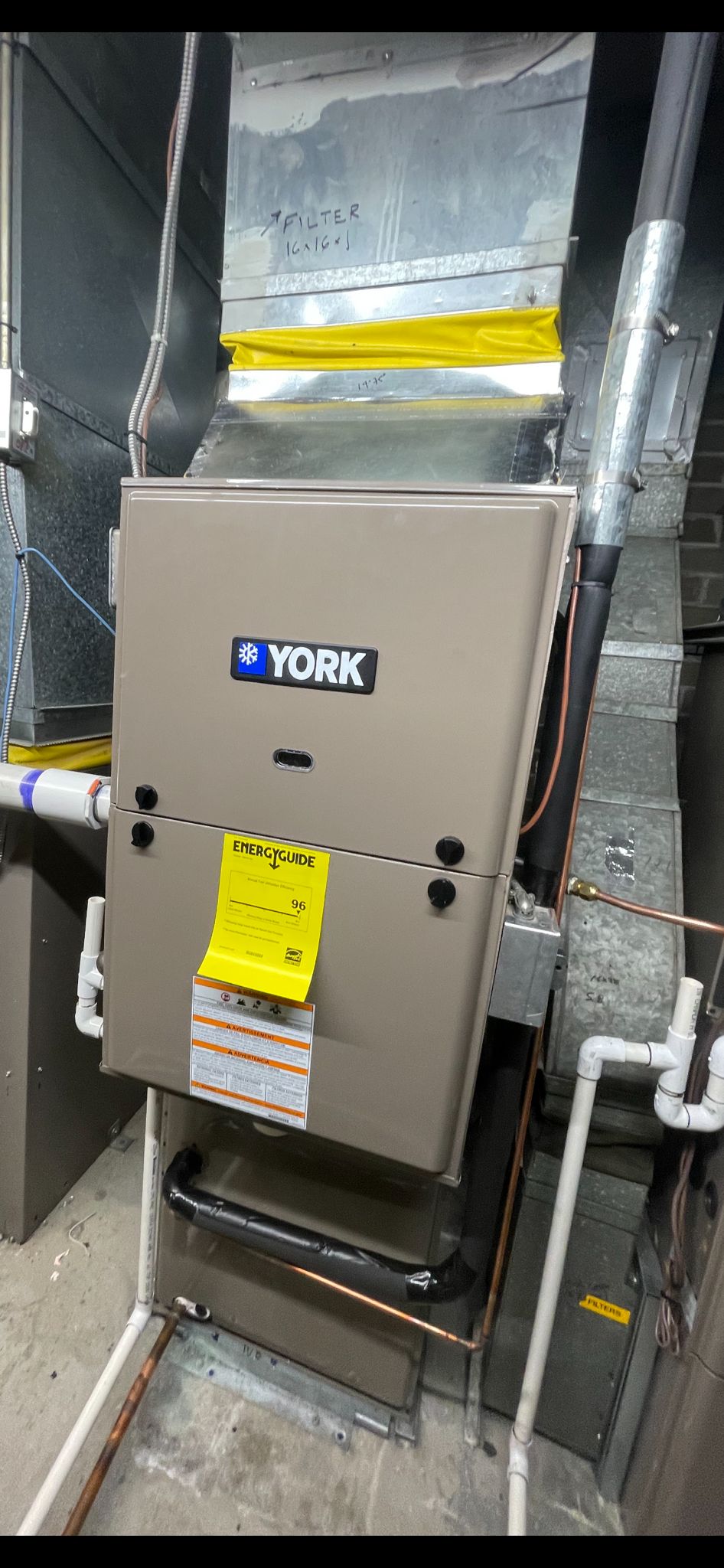 New furnace installation
