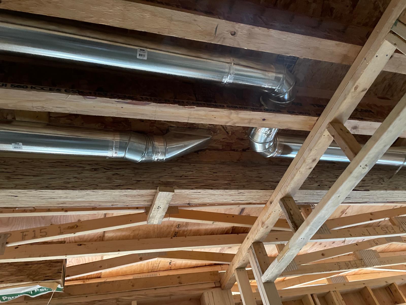 Ductwork installation complete